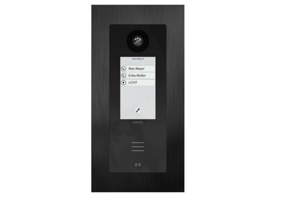 ESENTA IP Video Sprechanlage, 140x281mm, schwarze Blende